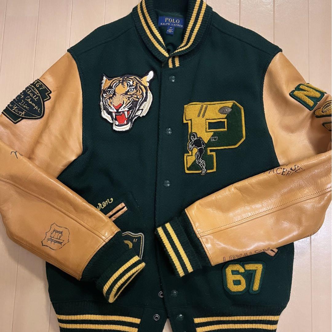 ポロラルフローレン レターマンジャケット　サイズM　polotiger