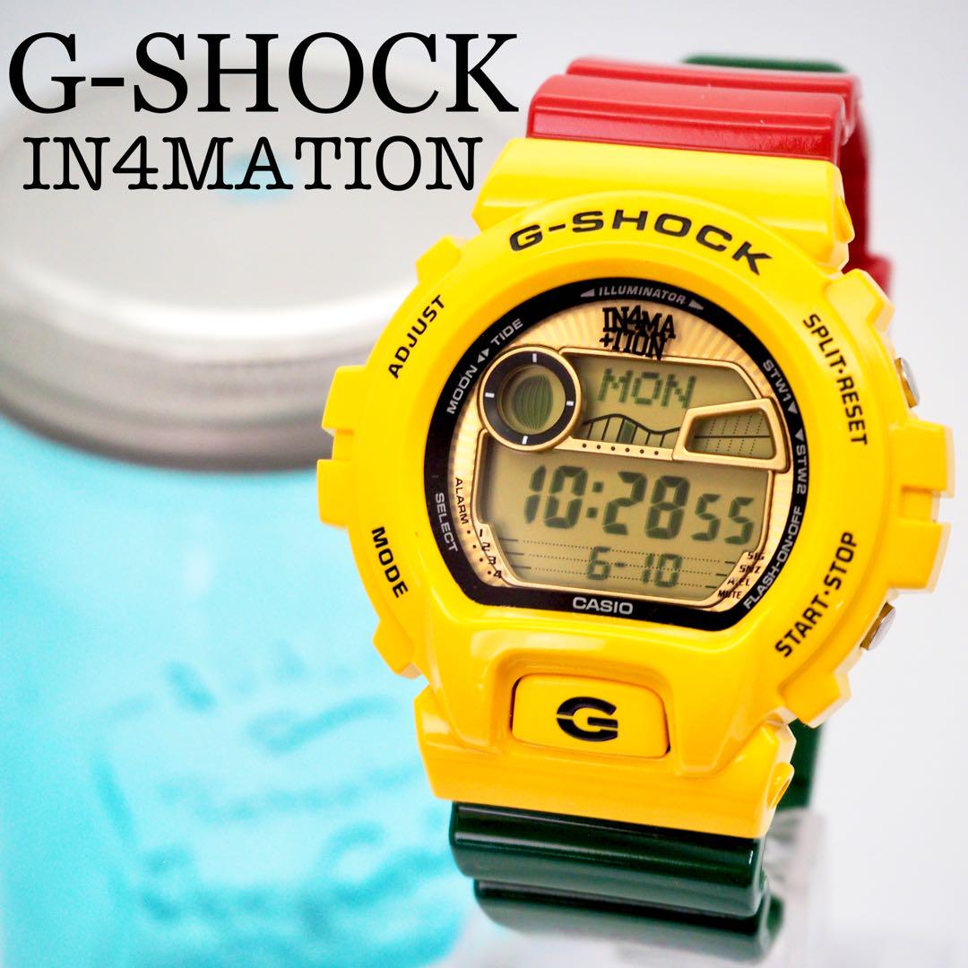 605【美品】G-SHOCK レゲエ　メンズ　デジタル　IN4MATIONコラボ