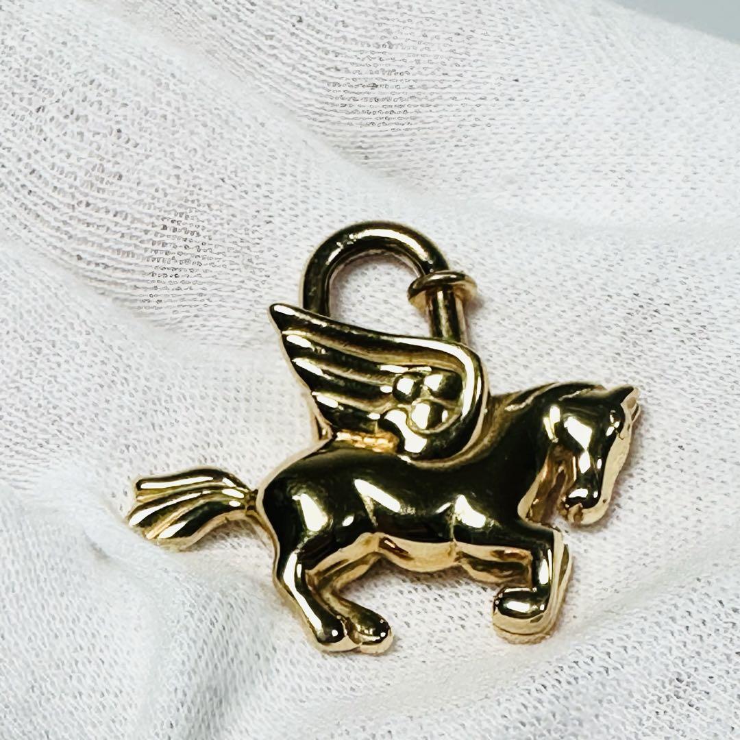 HERMES エルメス　極美品✨　カデナ　ペガサス　ゴールド　チャーム