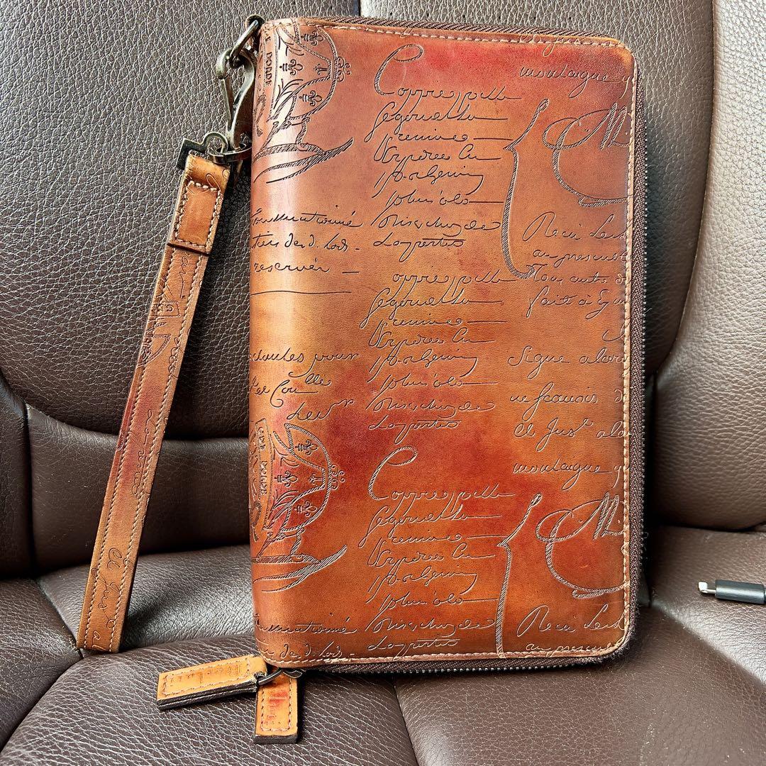 小物 Berluti TINEO2 Scritto Leather Wallet