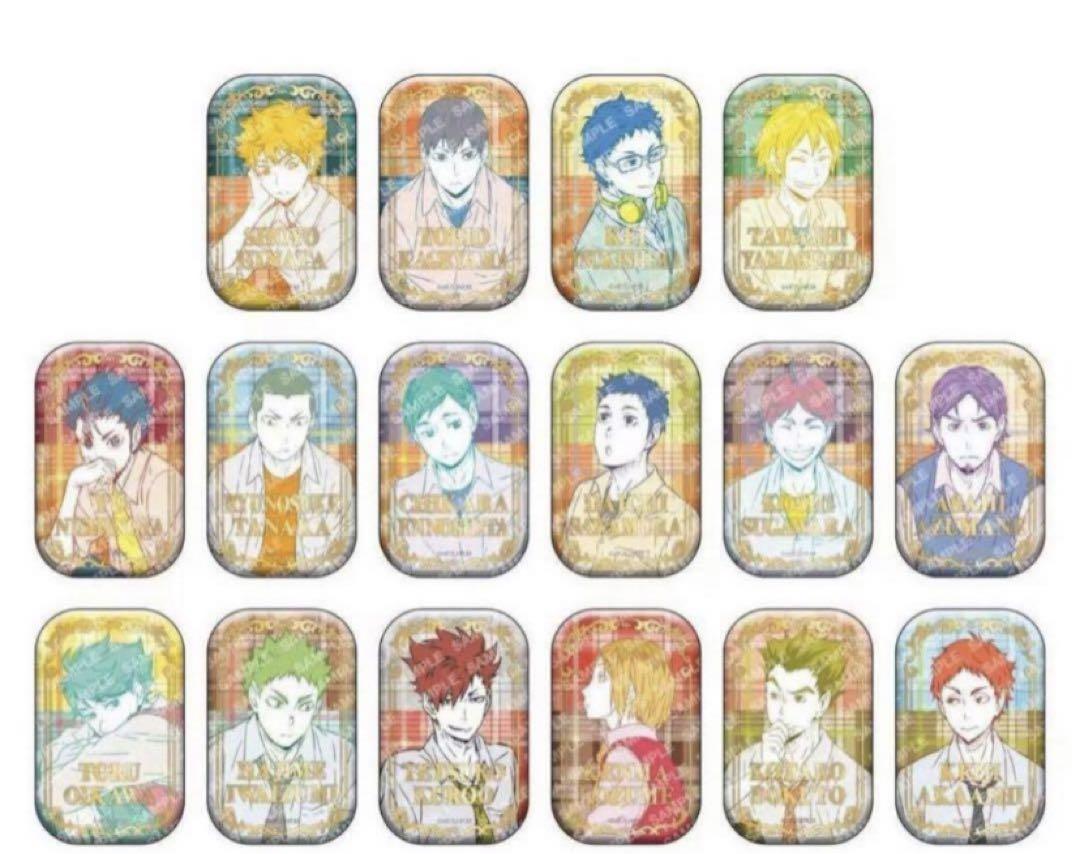ハイキュー！！スクエア缶バッジ【BOX】（オフショット×カラー第一弾）