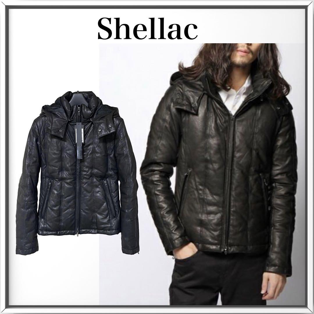 【新品未使用】Shellac シェラック ゴートレザー ダウンジャケット 46