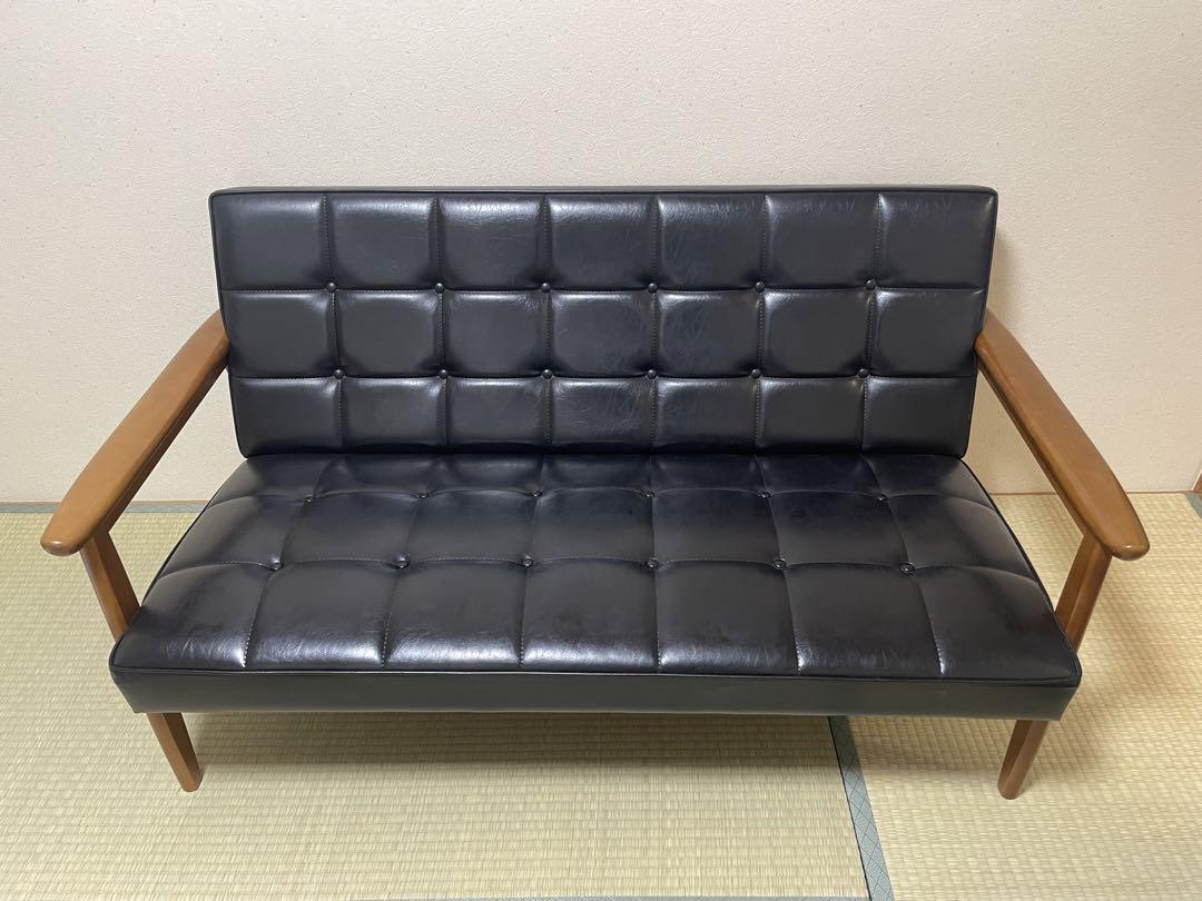 カリモク60 ソファ　黒
