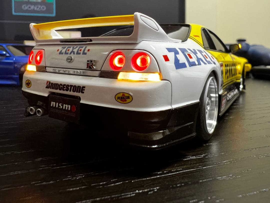 ミニッツ　R33 GT-R フルLED フルエアロ