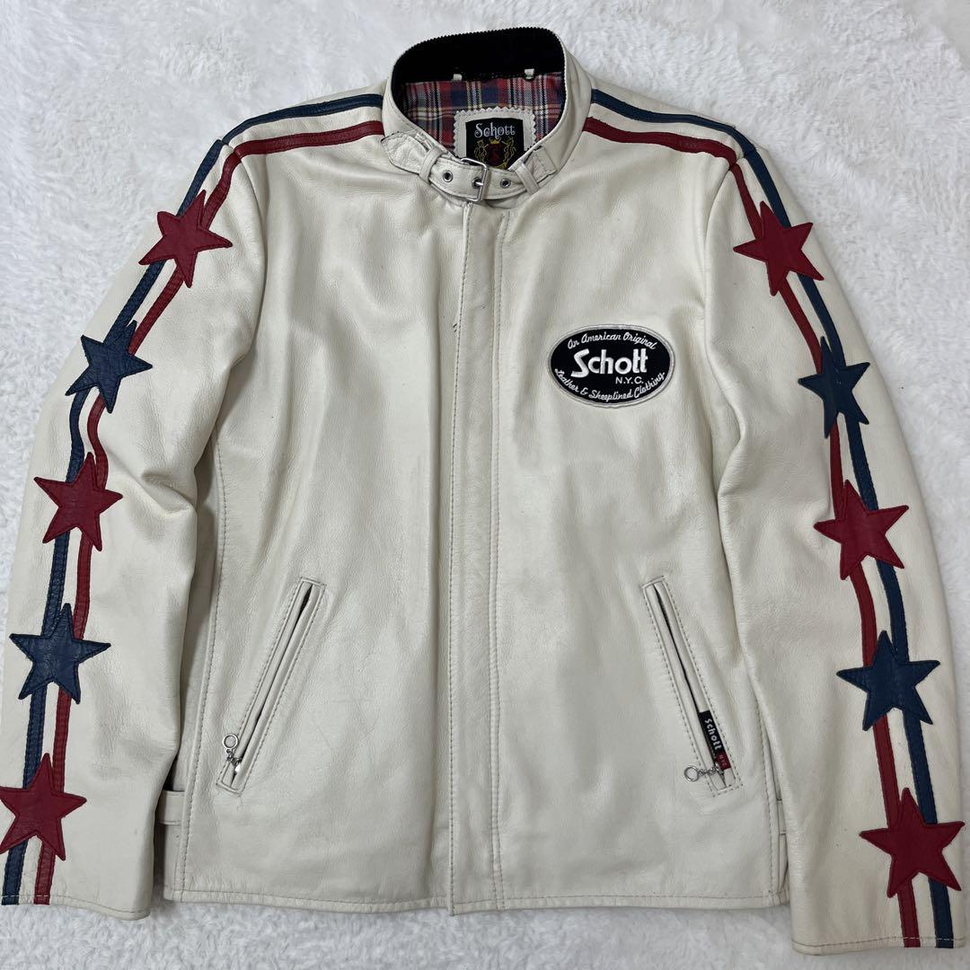 Schott⭐︎L ショット 100周年 レザーライダースジャケット スタッズ