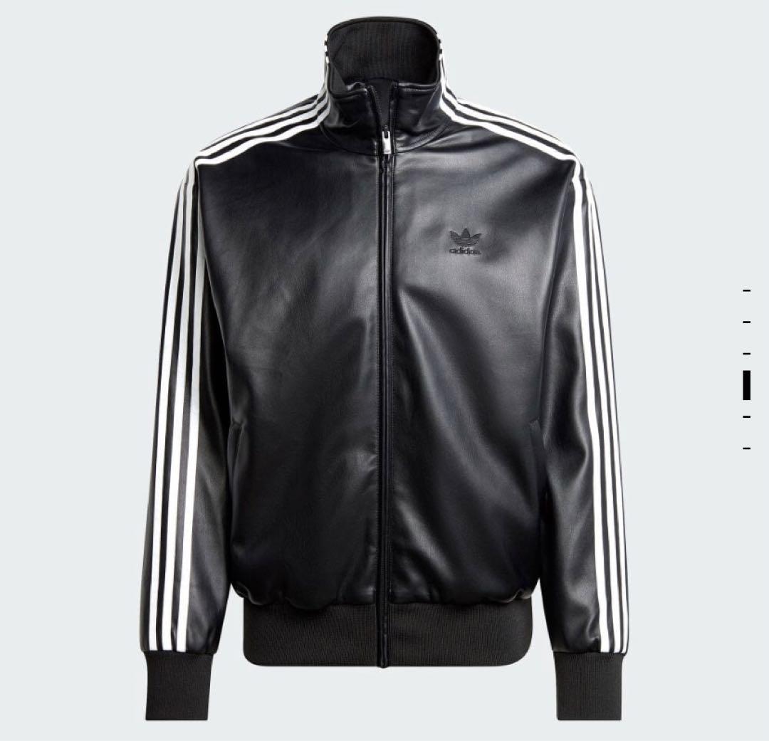 【即完】24ss adidasフェイクレザージャケット2XL