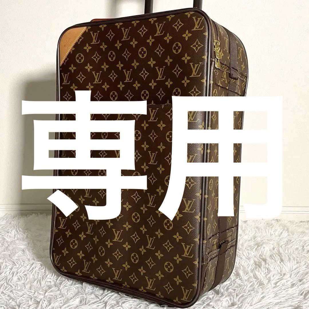極美品　ルイヴィトン　ペガス55 モノグラム　ヌメ革　キャリーケース　レザー
