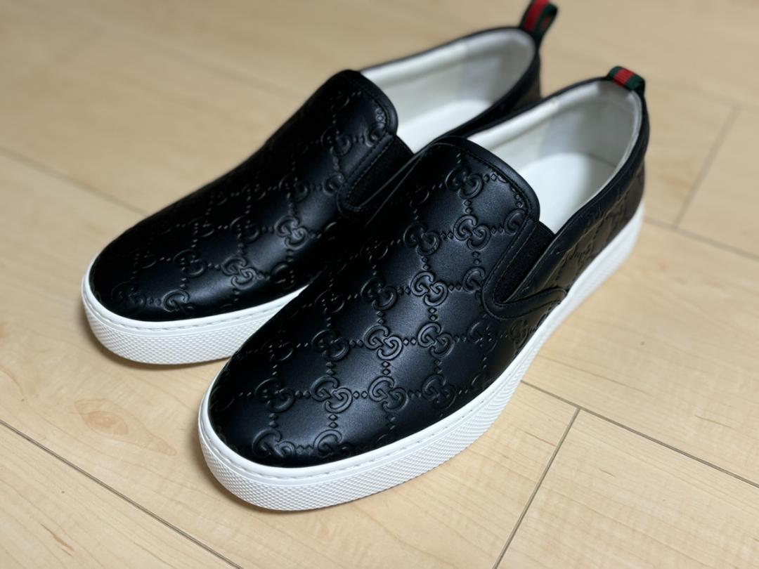 GUCCI グッチ GG柄 レザー スリッポン シューズ 新品未使用
