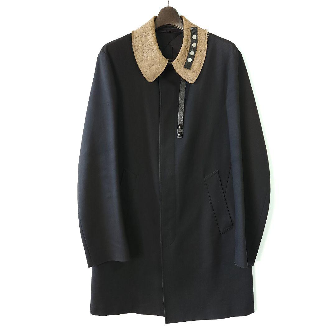 15AW Martin Margiela ウールコットンギャバコート ブラック