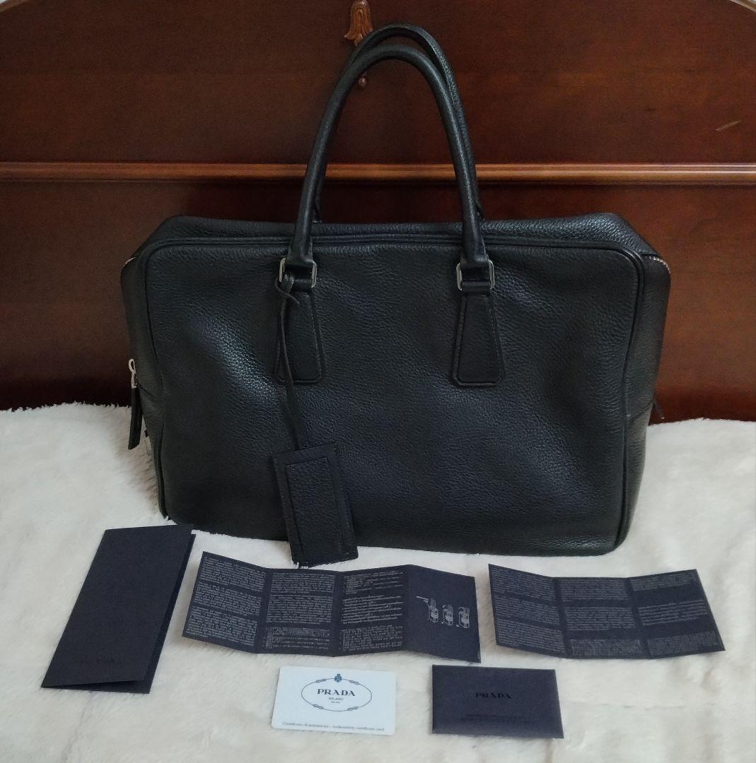 【美品】PRADA 本皮高級ビジネスバッグ 使用5回未満 送料無料