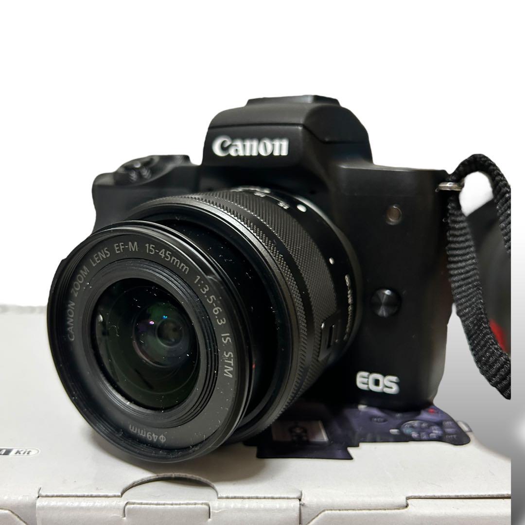 Canon ミラーレス一眼カメラ EOS Kiss M2 ズームレンズキット　黒