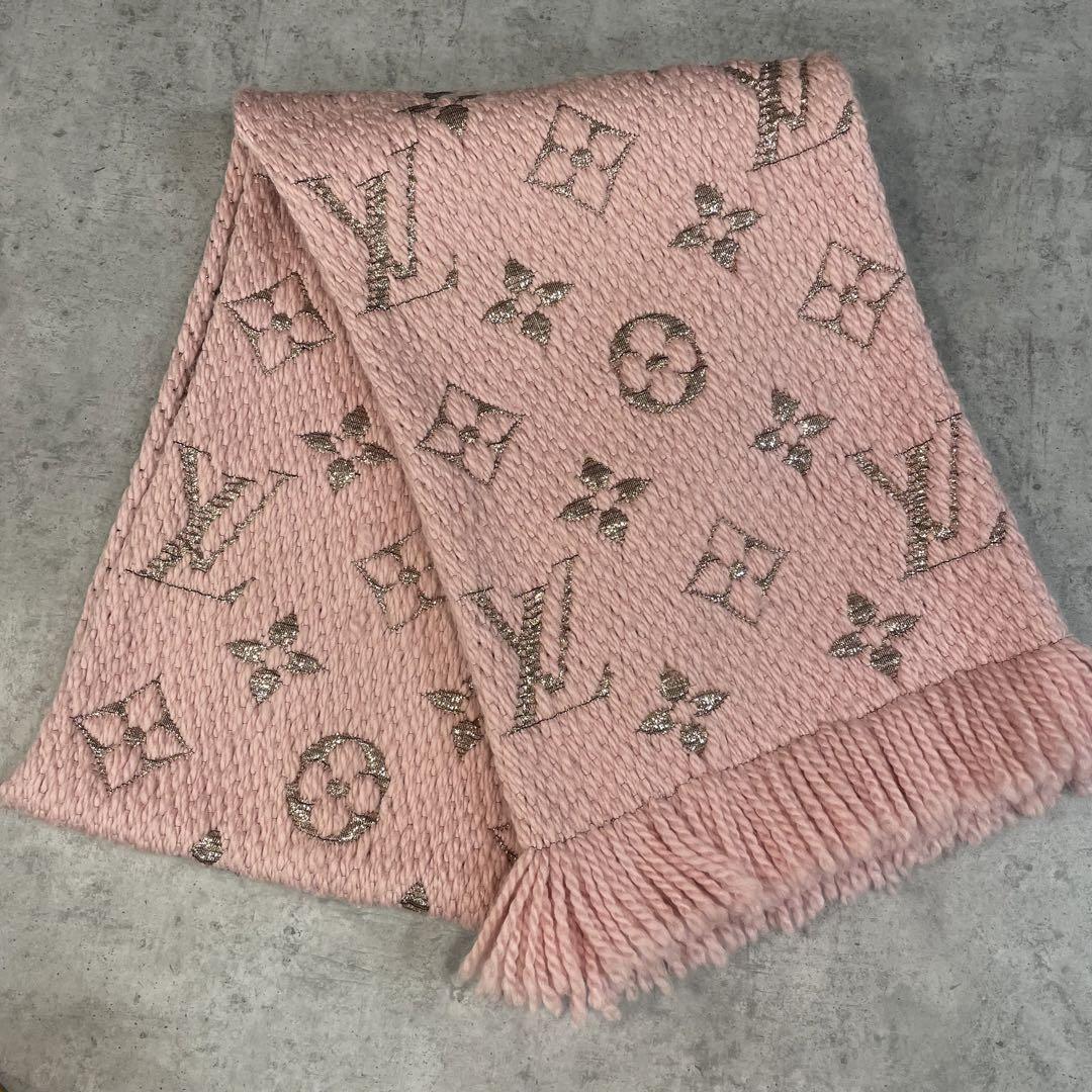まる　LOUIS VUITTON マフラー　ピンク
