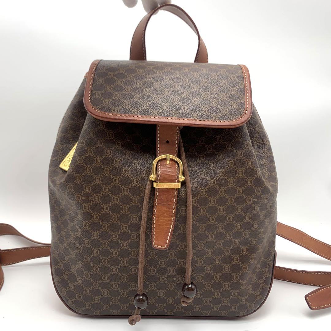 CELINE マカダム柄 巾着 リュック バックパック ヴィンテージ