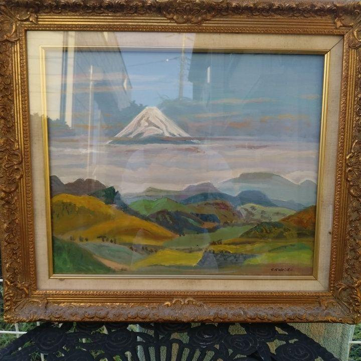 伊豆の富士、関戸画伯の油彩画1点 着払い 再再値下げ。