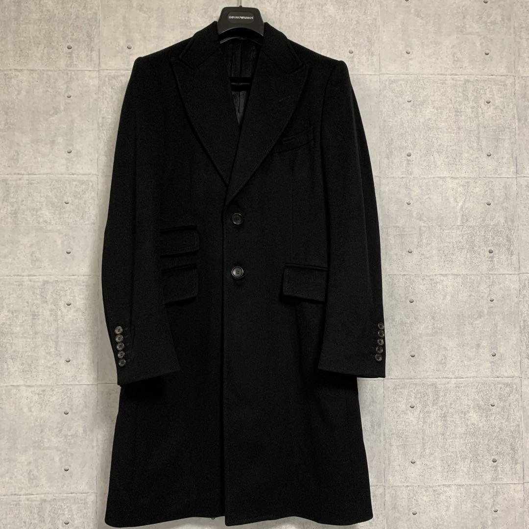 GUCCI グッチ　チェスターコート　黒　44R