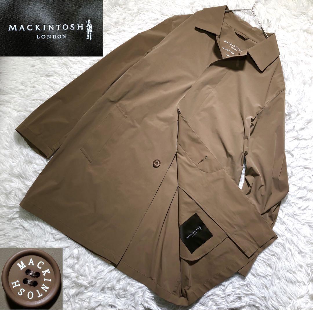 【未使用級】MACKINTOSH ステンカラーコート　ベージュ　42 撥水生地