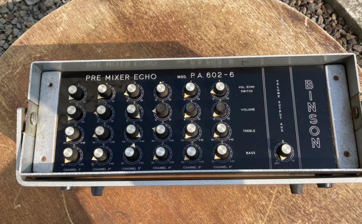 配信機器・PA機器・レコーディング機器 Binson PA Mixer Echo PA602-6   Late60's