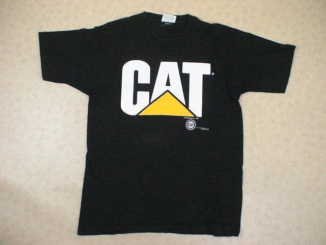 62698 USA製　CAT メンズ　Tシャツ　黒　サイズL