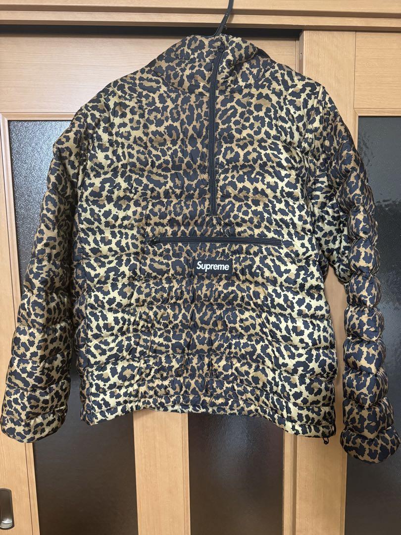 supremeレオパードハーフジップダウン