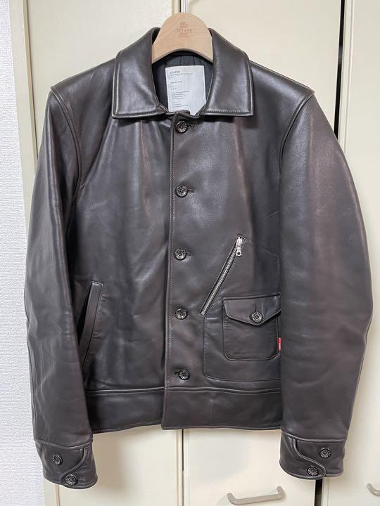 美品 WTAPS 10AW DA SBOOT レザー JKT 茶M