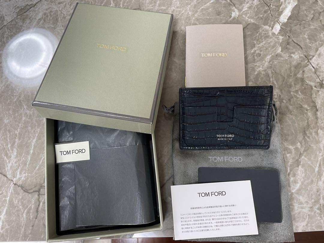 Tom fordトムフォード　クロコ　カードケース　マネークリップ