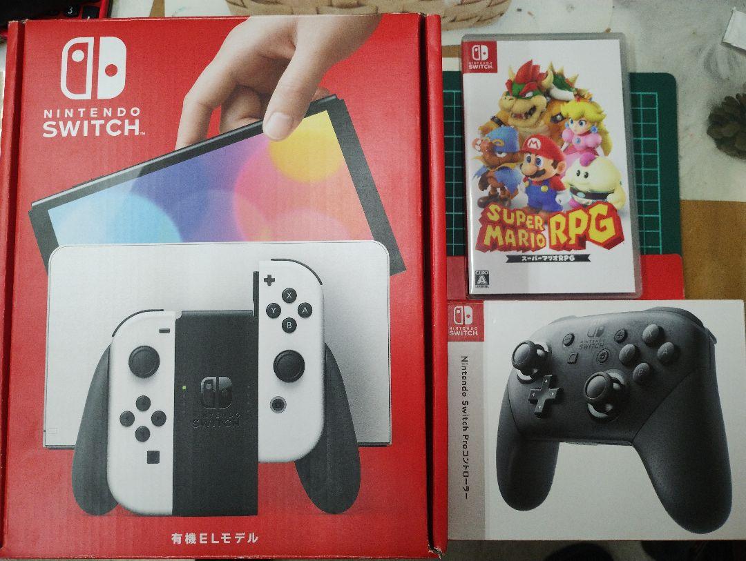Switch有機elモデル本体+純正プロコンセット(マリオRPGおまけ付き)