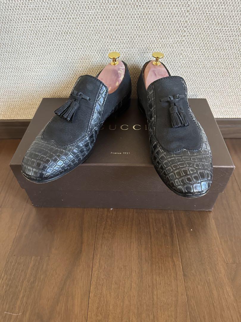 GUCCI  美品　希少　クロコダイルレザー　シューズ