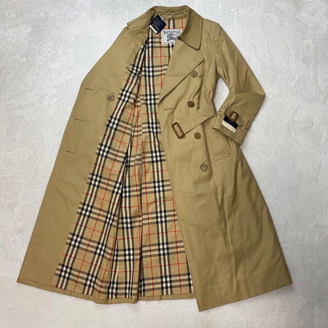 新品タグ付✨バーバリー トレンチコート ベルト ロング丈 白タグ バニーベージュ