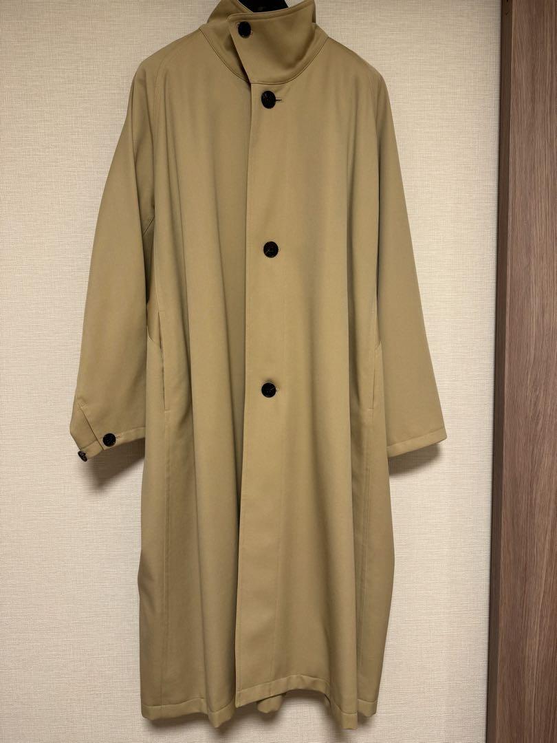 CABaN ウールギャバジン スタンドカラーコート