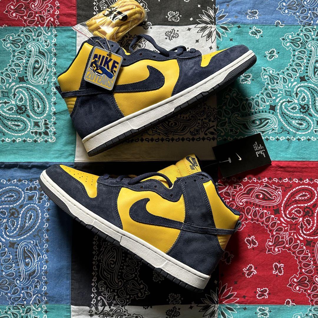 【DEADSTOCK】NIKE DUNK HIGH PRO SB ミシガン大学