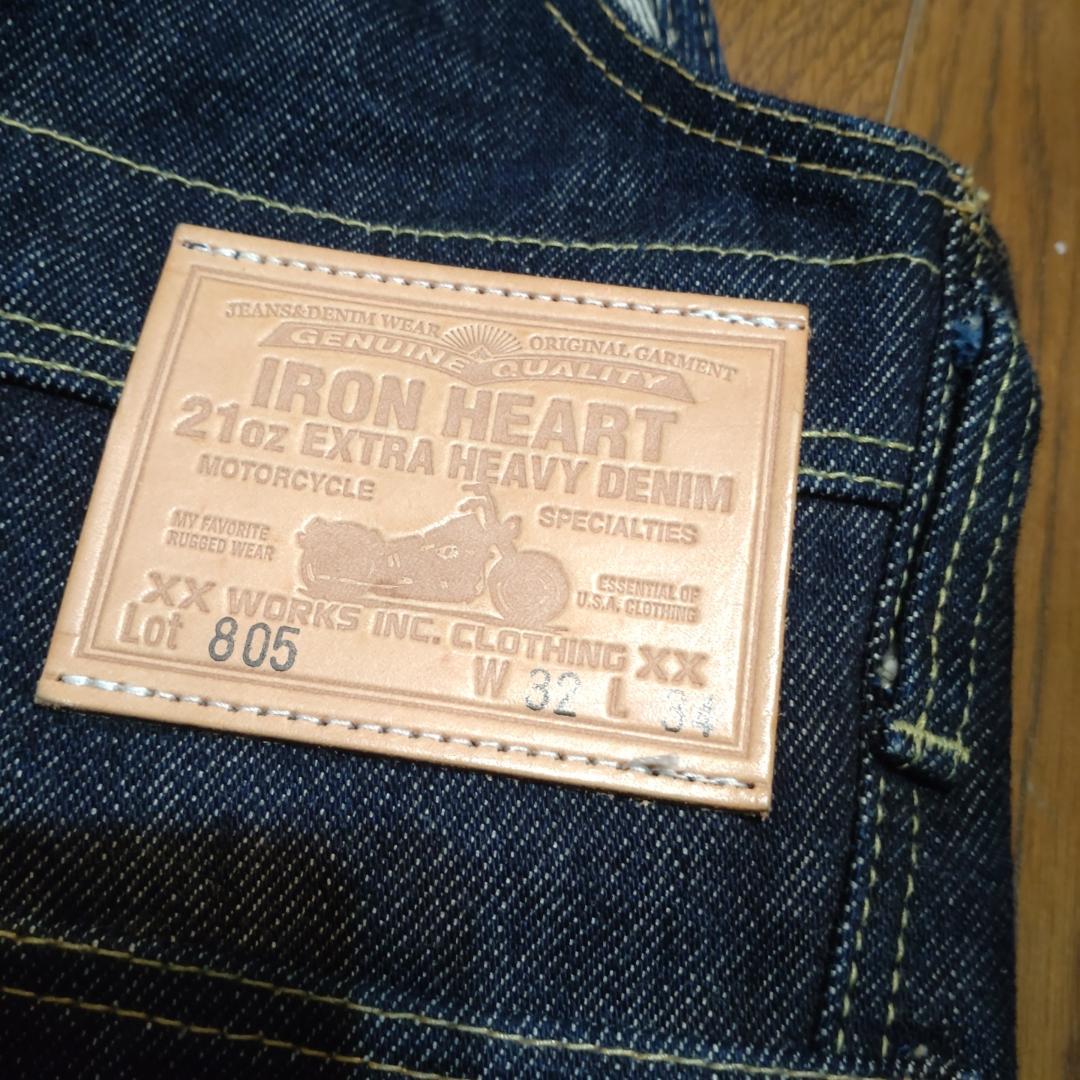極美品　アイアンハート　IRONHEART　デニム　ダブルニーオーバーオール