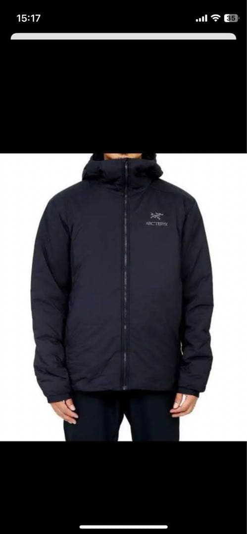 ARC'TERYX ATOM AR HOODY アトムARフーディー XS 黒