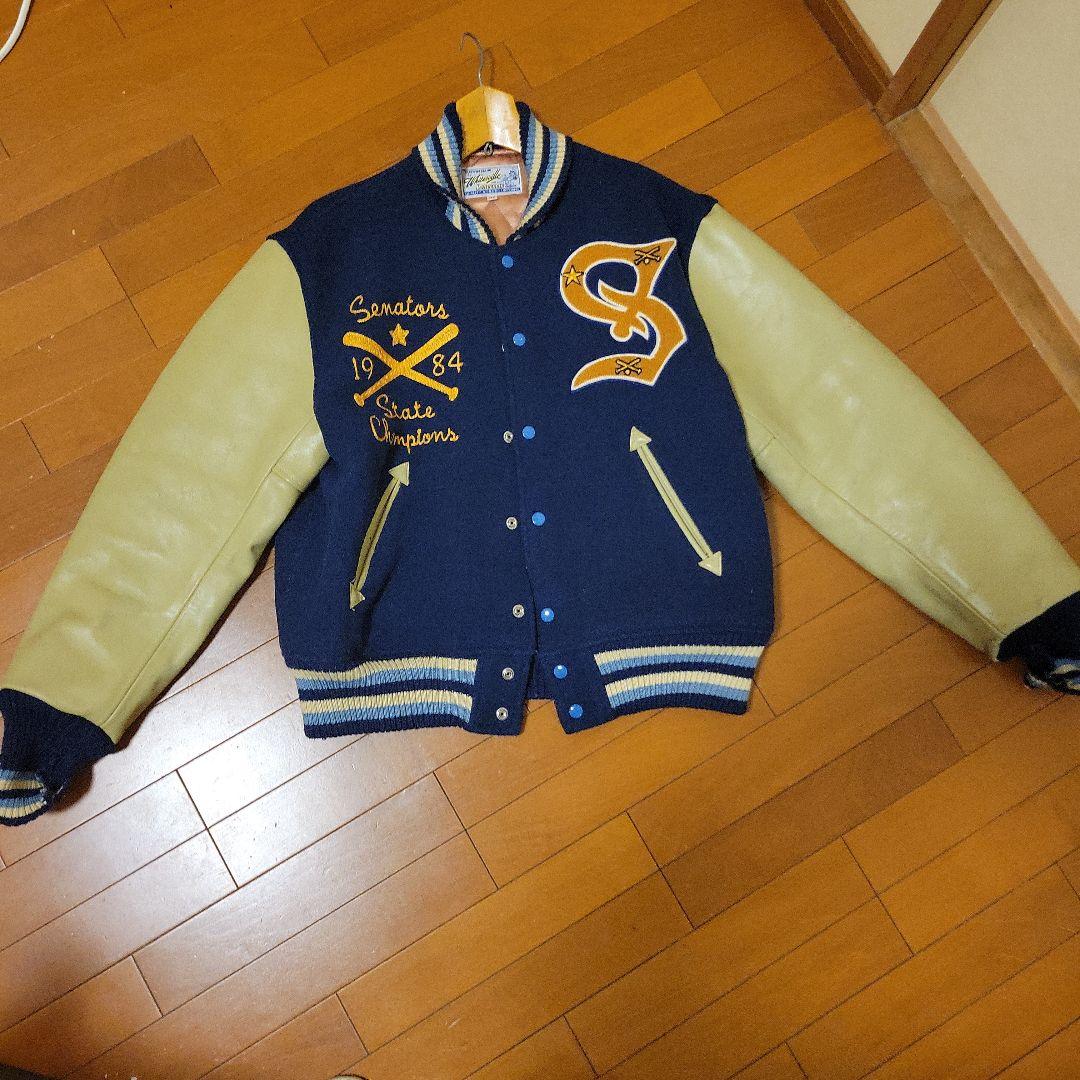 ※希少サイズ　90s WHITESVILLEホワイツビル　スタジャン　ブルー