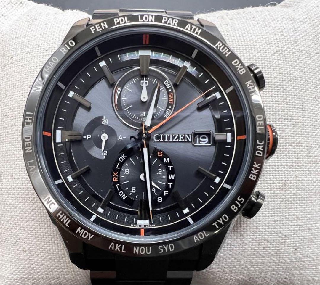 ☆ 美品　CITIZEN アテッサ ソーラー電波時計 H800-T025871