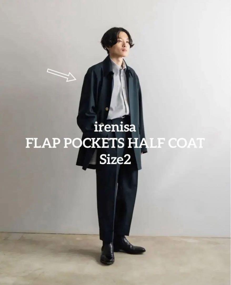 【irenisa】FLAP POCKETS HALF COAT size2