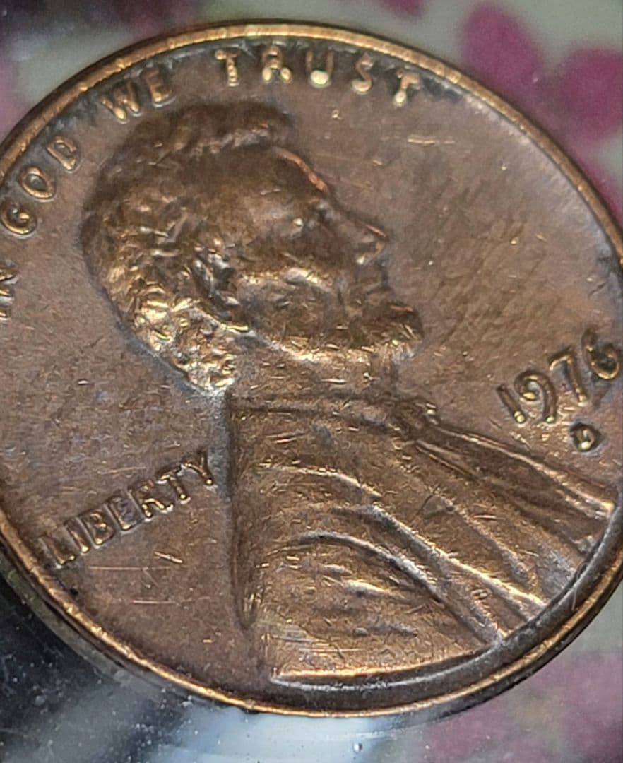 本物アメリカのコイン　アンティークです　リンカーンコイン　1976D