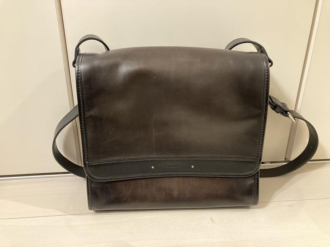 Berluti フラヌール PM ブラウンレザー メッセンジャーバッグ