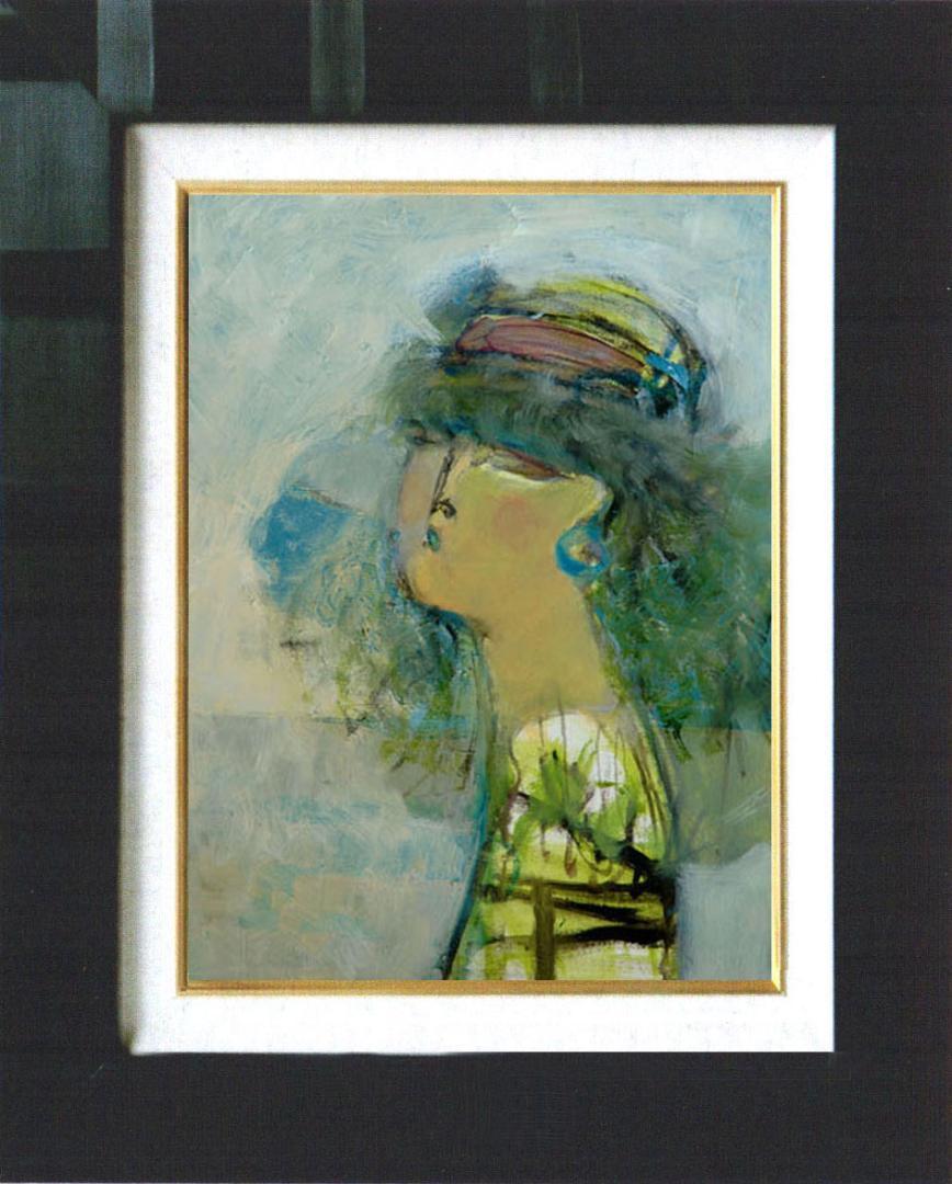 メルカリ 絵画　絵　額付き(黒）油絵　F4-052113　 愛しい女たち