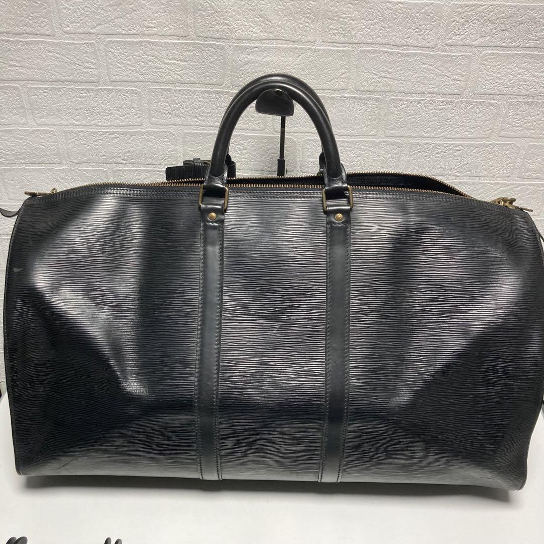 良品　ルイヴィトン　キーポル55 エピ　ブラック　ボストンバッグ　レザー