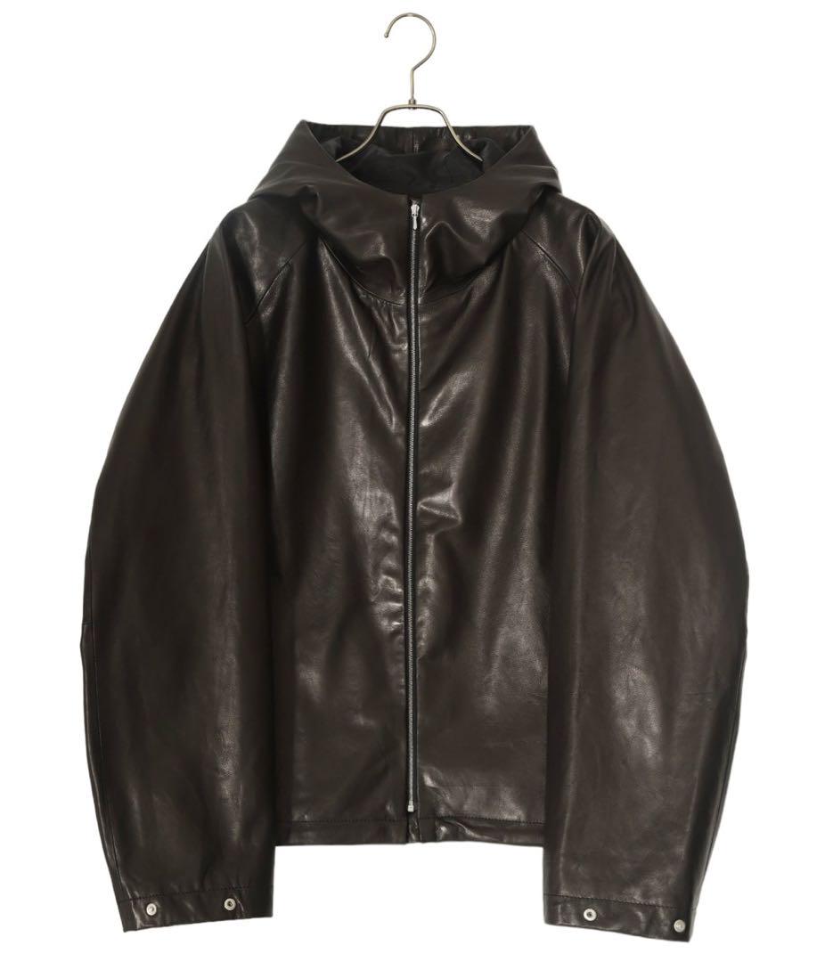 新品 stein シュタイン レザー LEATHER HOODED JACKET