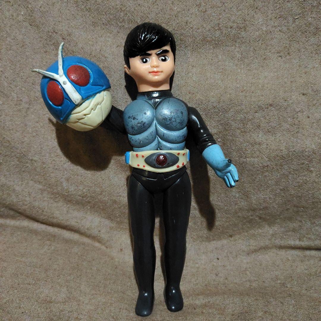 仮面ライダー ソフビ 水色マスク