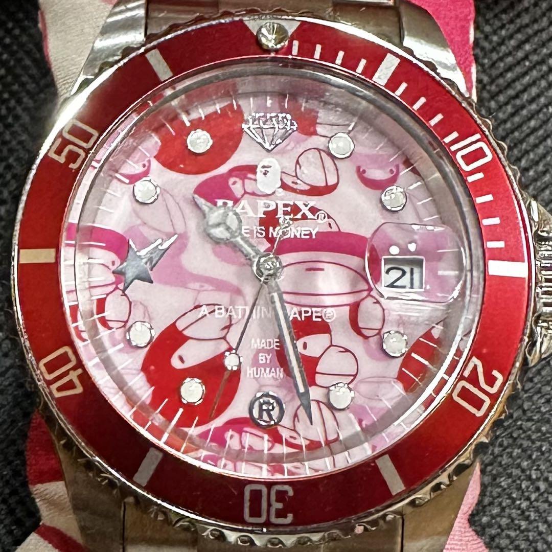 専用BAPEX マイロカモ ピンク PINK 自動巻き