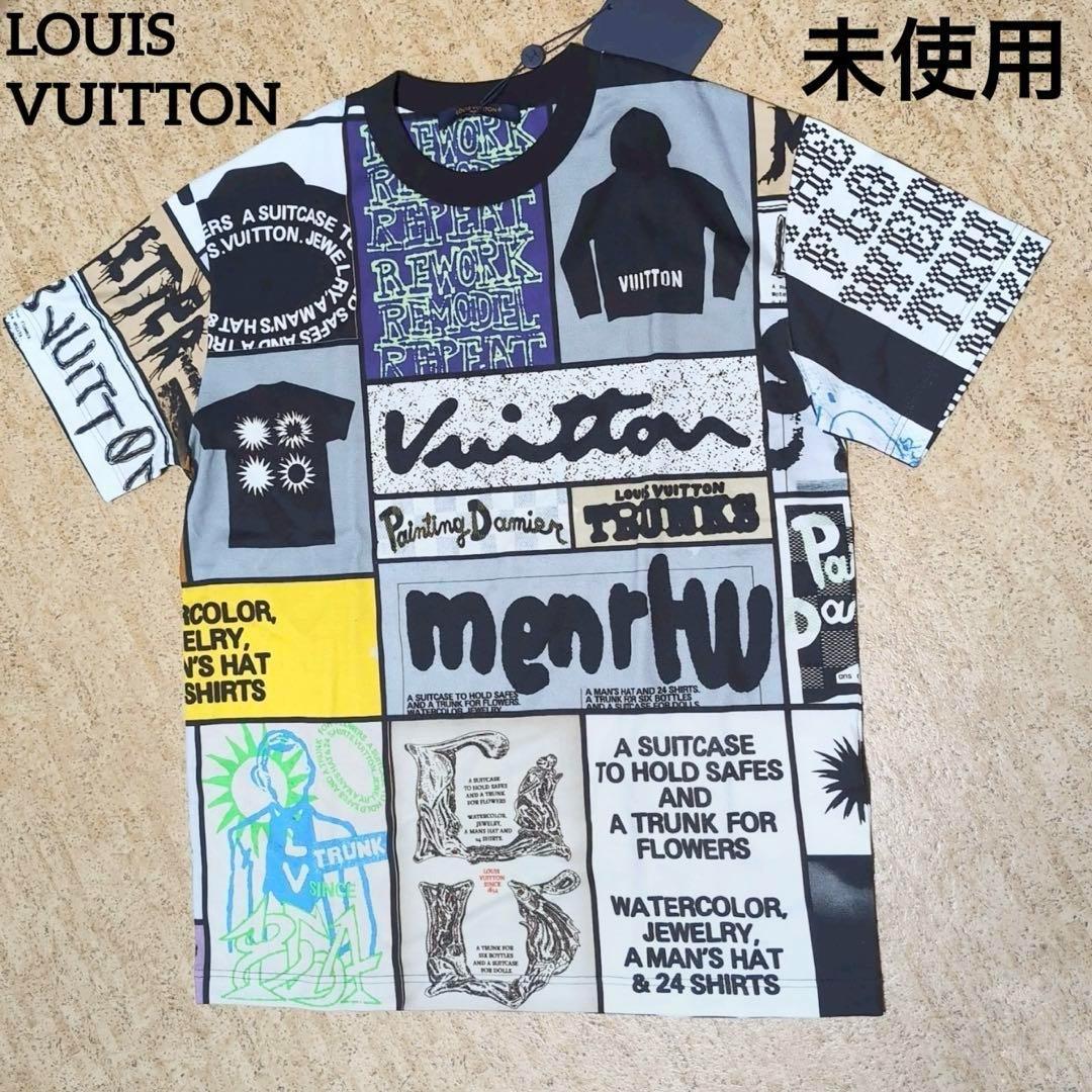 【未使用✨】☆ルイヴィトン☆Tシャツ☆プリントコットン☆Sサイズ☆総柄☆タグ付き