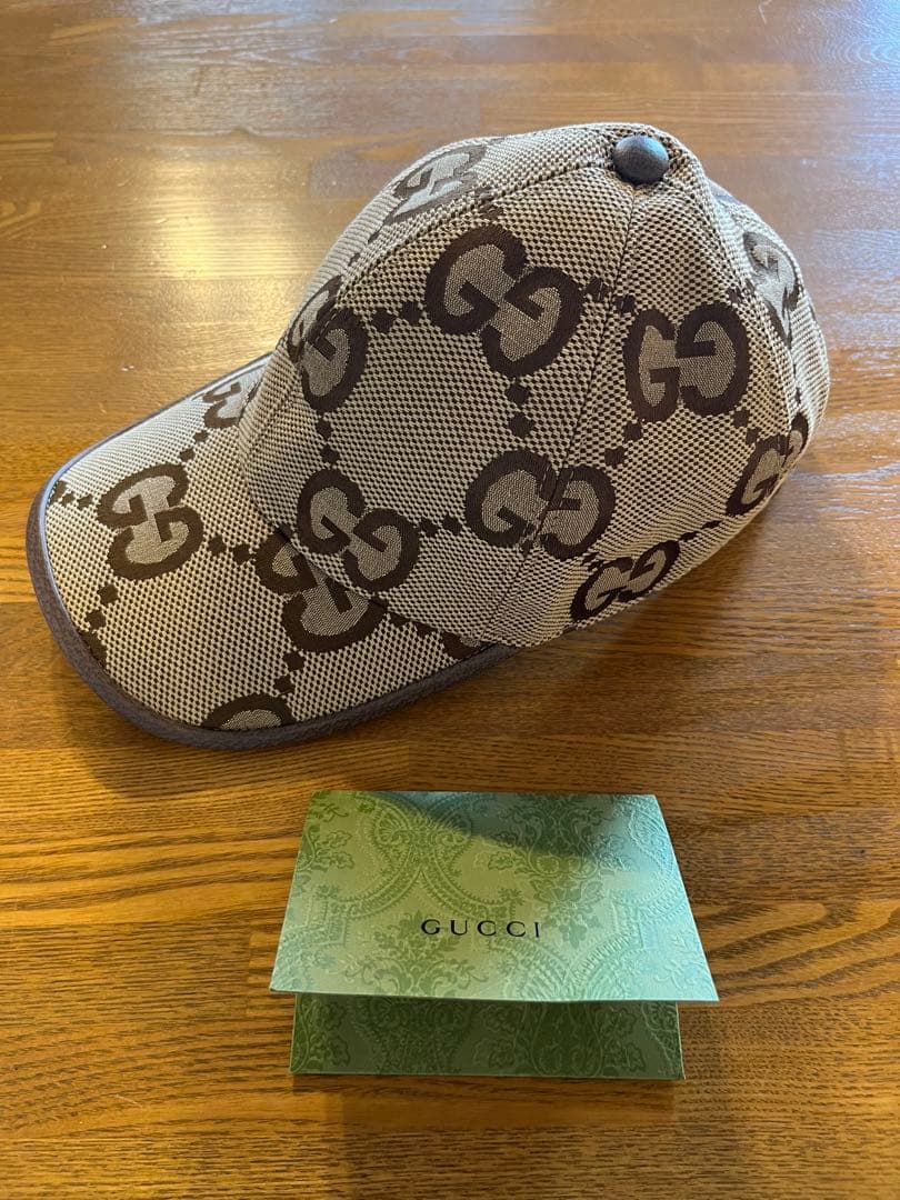 美品　GUCCIジャンボGG柄　キャップ　Sサイズ