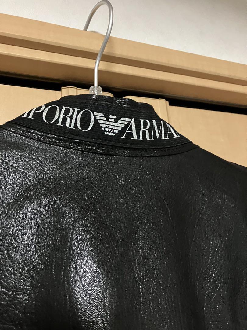 【美品】EMPORIO ARMANI エンポリオアルマーニ 本革レザージャケット