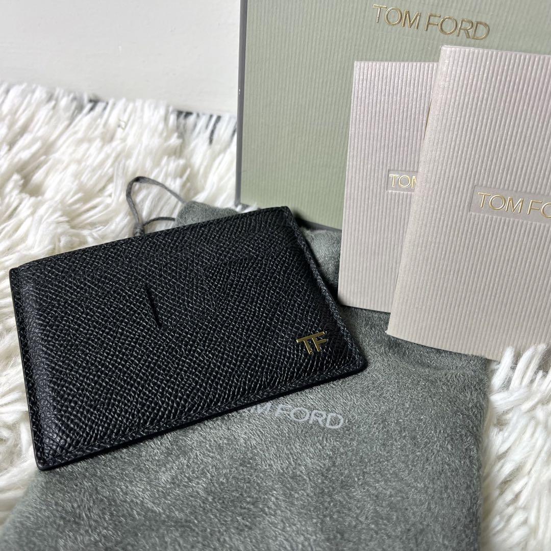 【極美品✨】TOMFORD マネークリップ カードケース ゴールド レザー 黒