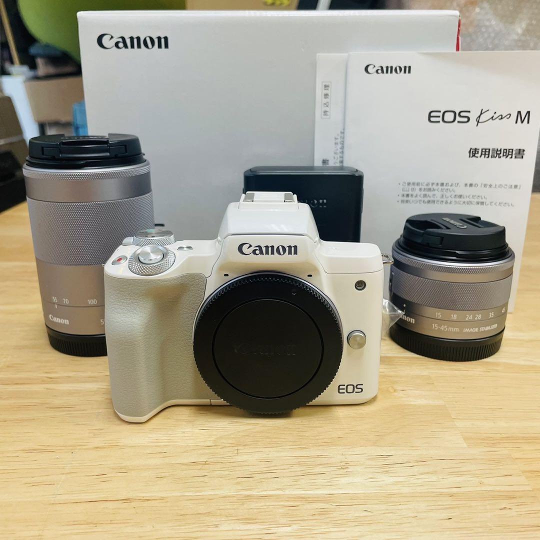 Canon EOS Kiss M ダブルズームキット 20,000回以下
