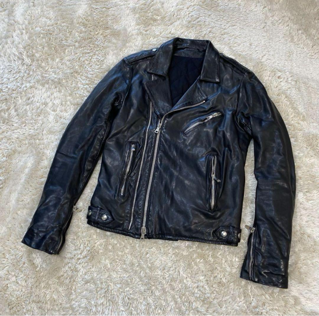 【正規品】BALMAIN バルマン レザー ダブルライダースジャケット