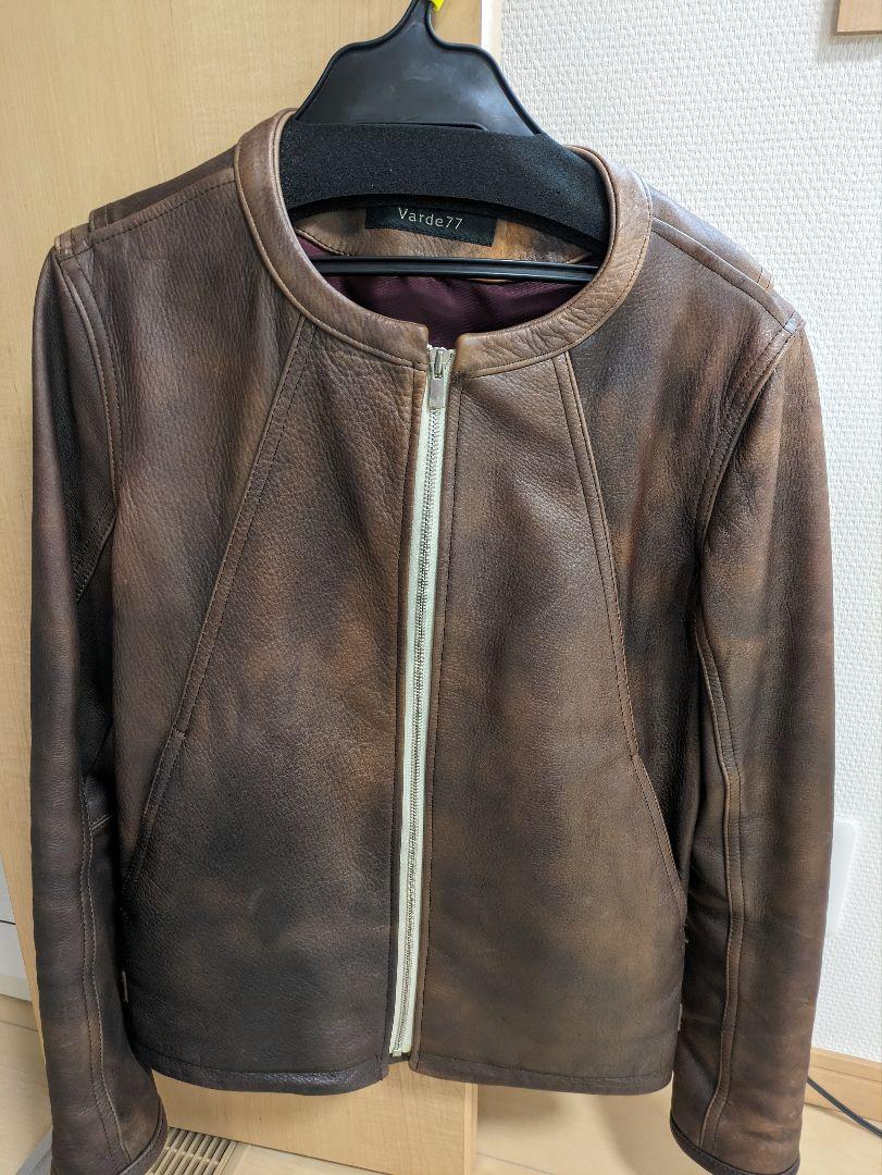 Varde77 レザー シングルライダースジャケット