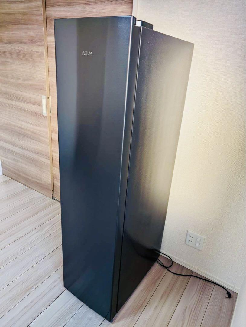 AQUA(アクア) スリム冷凍庫 右開き シャインブラック AQF-SF11M